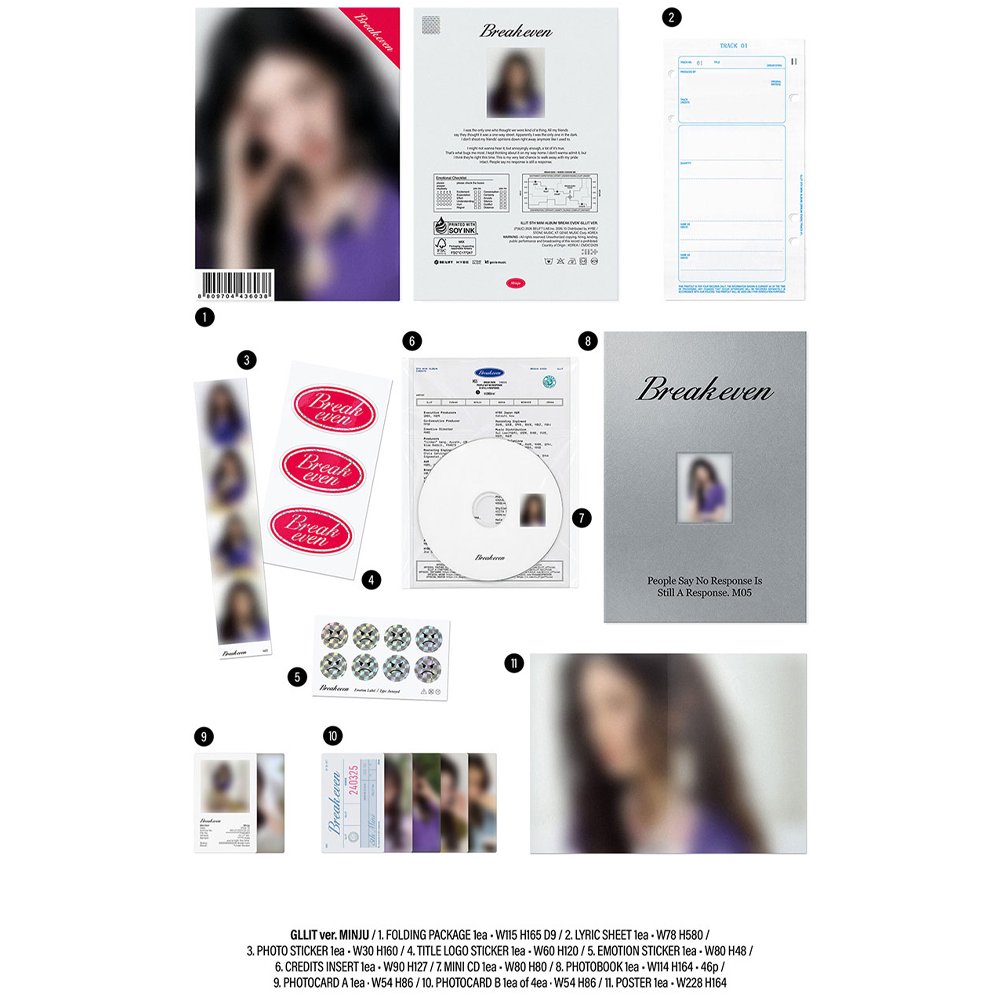 Vpoca_us's tweet photo. [ILLIT] ILLIT 5th Mini Album 'BREAK EVEN' (GLLIT ver.)

✔️GLLIT ver.
◦ FOLDING PACKAGE
◦ PHOTOBOOK
◦ POSTER
◦ LYRIC SHEET
◦ MINI CD
◦ CREDITS INSERT
◦ PHOTO STICKER
◦ TITLE LOGO STICKER
◦ EMOTION STICKER
◦ PHOTOCARD A
◦ PHOTOCARD B

📍https://t.co/PVyvwSezck https://t.co/Bhw7EAkBKz