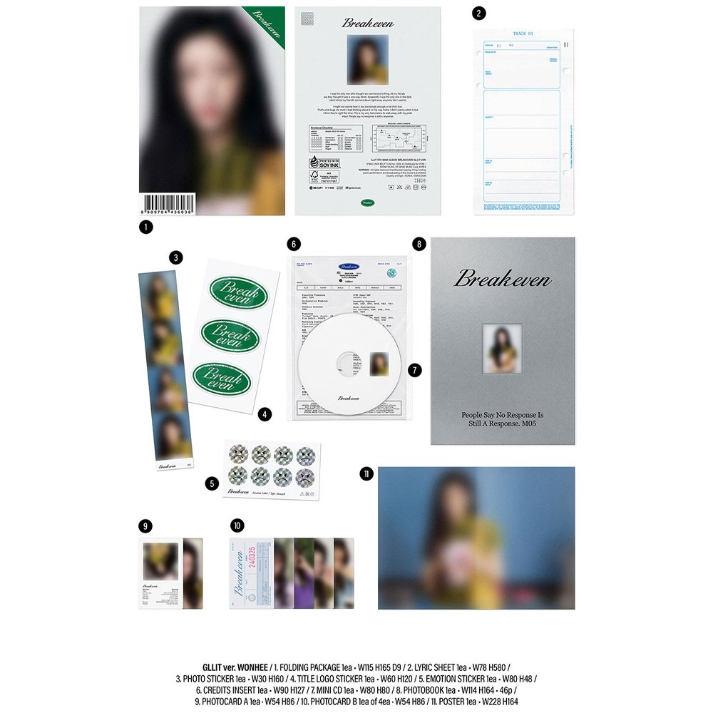 Vpoca_us's tweet photo. [ILLIT] ILLIT 5th Mini Album 'BREAK EVEN' (GLLIT ver.)

✔️GLLIT ver.
◦ FOLDING PACKAGE
◦ PHOTOBOOK
◦ POSTER
◦ LYRIC SHEET
◦ MINI CD
◦ CREDITS INSERT
◦ PHOTO STICKER
◦ TITLE LOGO STICKER
◦ EMOTION STICKER
◦ PHOTOCARD A
◦ PHOTOCARD B

📍https://t.co/PVyvwSezck https://t.co/Bhw7EAkBKz