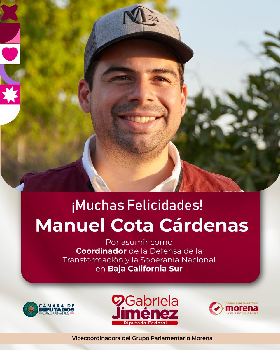 GabyJimenezMX's tweet photo. @JasminBugarin, @LoreniaValles_ y @ManuelCotaBCS comienzan una nueva etapa al frente de la Defensa de la Transformación y la Soberanía Nacional en Nayarit, Sonora y Baja California Sur. ❤️

Me da mucho gusto verles asumir esta responsabilidad. Les deseo mucho éxito en el trabajo de organización que viene y en la tarea de seguir fortaleciendo nuestro movimiento desde sus estados.

¡Enhorabuena a los tres! 🇲🇽

#GabrielaJimenez #Morena #Transformación #4T