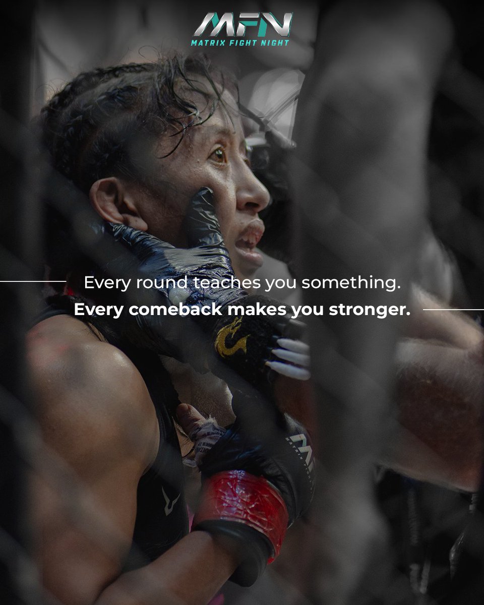 mfn_mma's tweet photo. Some fights leave a mark. Others leave a lesson. 
Every round tests you. Every setback pushes you to come back stronger. And every challenge becomes part of the fighter you’re becoming. https://t.co/HCNGHWqzj4