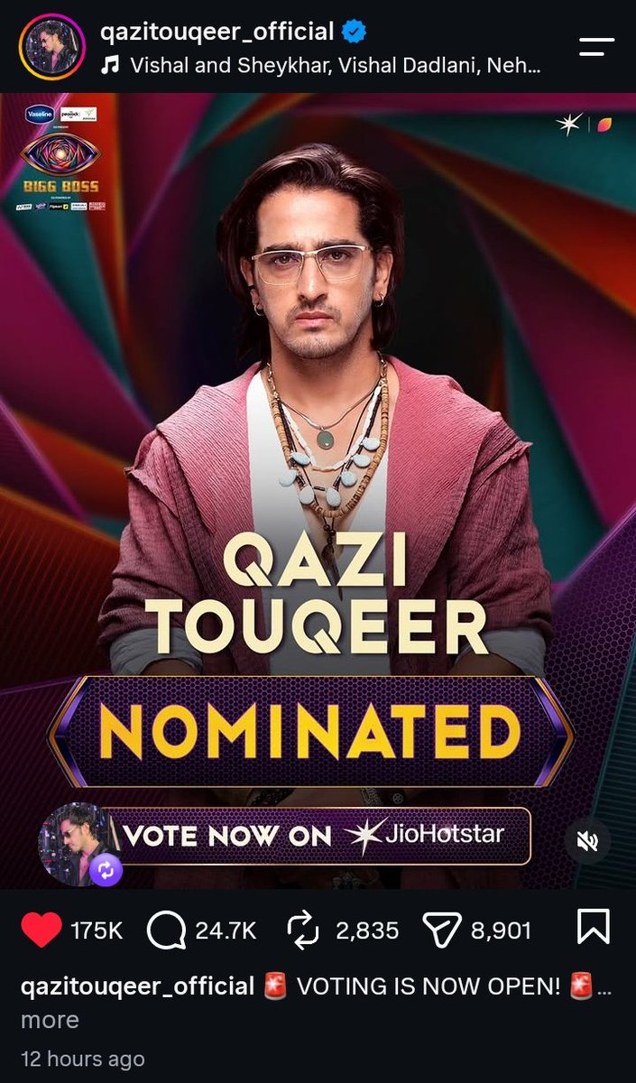 comeoncheeks_'s tweet photo. Paid PR can buy reach. Bots can fake numbers. Janta ka pyaar? Priceless. ❤️🔥🔥

Everyone go and vote for Qazi. Aise hi margin votes me bhi rkhna hai ❤️‍🔥

#QaziTouqeer #BiggBoss20 #BB20 https://t.co/qnRoTpuVjv