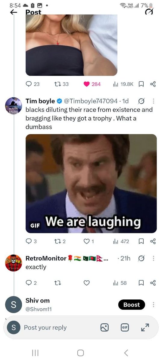 Tv999o's tweet photo. @PajeetUdDaulah @Shvom11 CIA Agent ricebag kanglu stop defending your white male fathers
Indian men will continue to ruin your white fathers bloodline and this only hurts white men and poopjeetas 
You're a CIA Christian trying to help whites stay pure https://t.co/aItcDvHv9n