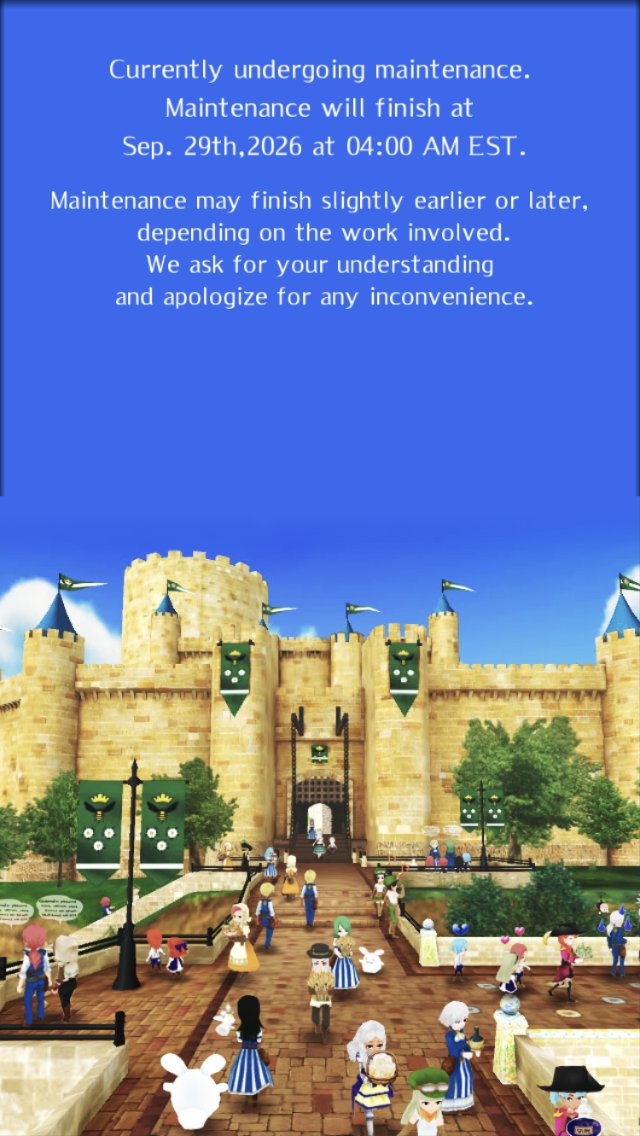 WN_ElneaKingdom's tweet photo. ★ Maintenance Alert ★
Elnea Kingdom is currently under maintenance.
Please wait to enter the kingdom until the work is completed.
https://t.co/Tfxa0xgNX4
#WorldNeverland #Elnea https://t.co/qCDSI5XsqK