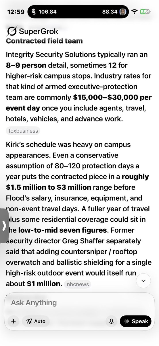 shea_fraser's tweet photo. @daughtertruth25 @KaitlinMil89 @RealCandaceO Oh really, it’s ridiculous ?? Then you obviously haven’t done ANY research of this topic because if you actually did your homework instead of just repeating fed slop you would know that charlie’s security team costed him millions of dollars a year. https://t.co/QjJd10EDZk