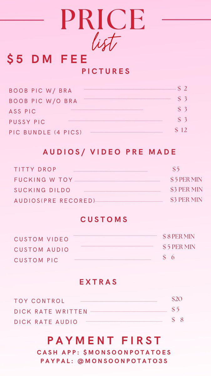 monsoonpotatoes's tweet photo. !!! MDNI !!!
18+
Not new to nsfwtwt

♡She/her
♡22
♡plus size
♡latina
♡ 5'2
♡Sub 
♡platonic flirt

Tips and donos🩷🩷 ——> 

https://t.co/Rd0KUo0ZTV

♡ and ↻ to be moots<3

(TIPS ARE WELCOME AND REWARDED) https://t.co/0GWsofx8hk
