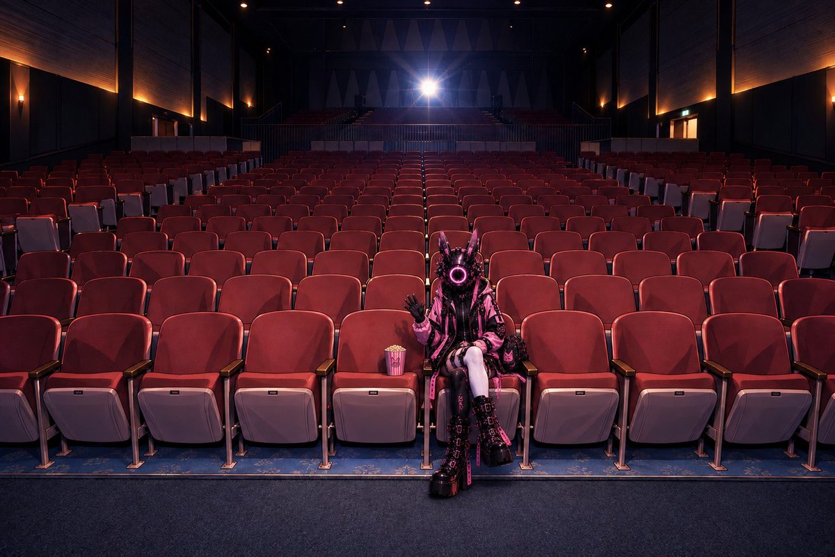 BGPsara's tweet photo. Fill up the theater!
Don't want me in it, that's fine too take the empty photo and invite your friends✨️
#movienight 
#AIイラストㅤㅤ https://t.co/8FQdyDPTtd