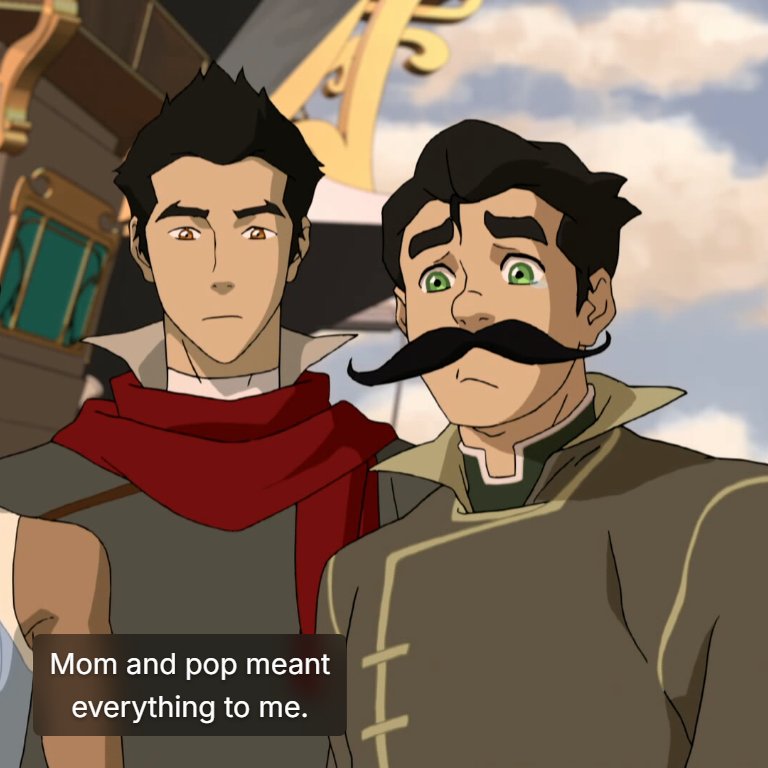 julianmiflaco's tweet photo. kai talking about losing his parents and the camera pans to mako and bolin #kirkme https://t.co/03AaO3lhKS