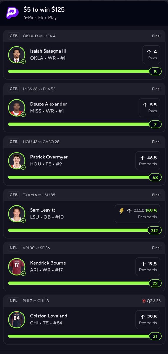 MrWalls9's tweet photo. Every single play on this slip came from @UpsideTools Fantasy Props tool. Crafted in about 30 seconds. They’ve cashed me for over 600$ so far this NFL season…Thank you guys yet again🙏 https://t.co/pBIAggAM5I