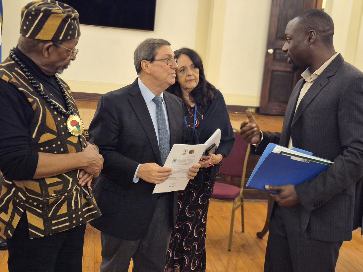 BrunoRguezP's tweet photo. We held an emotional and meaningful meeting at the Permanent Mission of Cuba in New York with members of the delegation of African American leaders from IBW21-PAUD, who visited Cuba in May 2026.

We shared an update on the current reality in Cuba amid the intensification of the U.S. blockade measures against the Cuban people, and exchanged views on issues of mutual interest.

Once again, it became clear that the historic ties between Cuba and the African American community are part of our shared memory, our identity, and a history of struggle and solidarity that transcends borders.