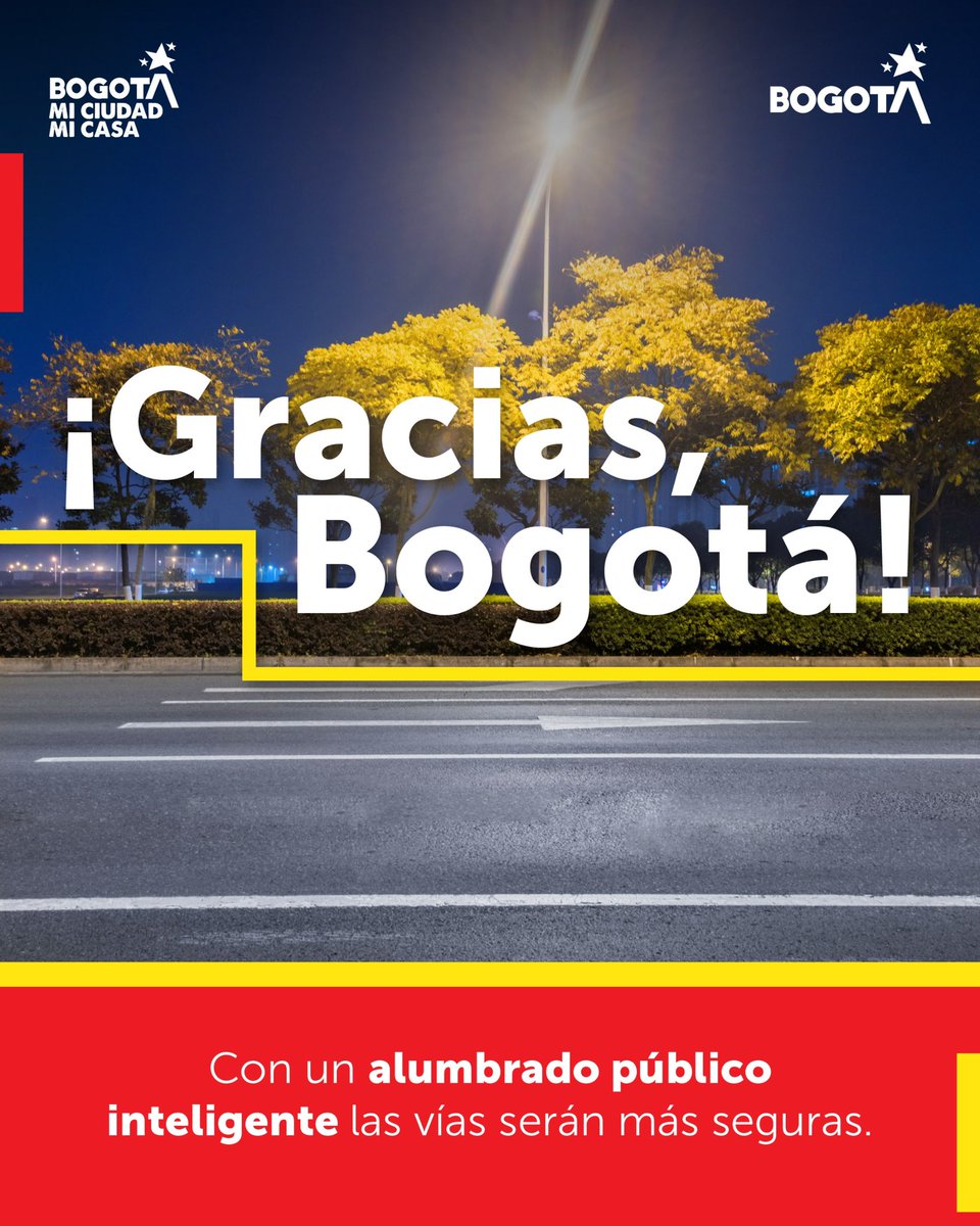 SecGeneralBog's tweet photo. Un alumbrado público más inteligente permitirá mejorar la iluminación de nuestras vías y contribuir a entornos más seguros para quienes se movilizan por Bogotá #AcuerdoPorUnaCiudadInteligente https://t.co/NU8MR3Ja2y