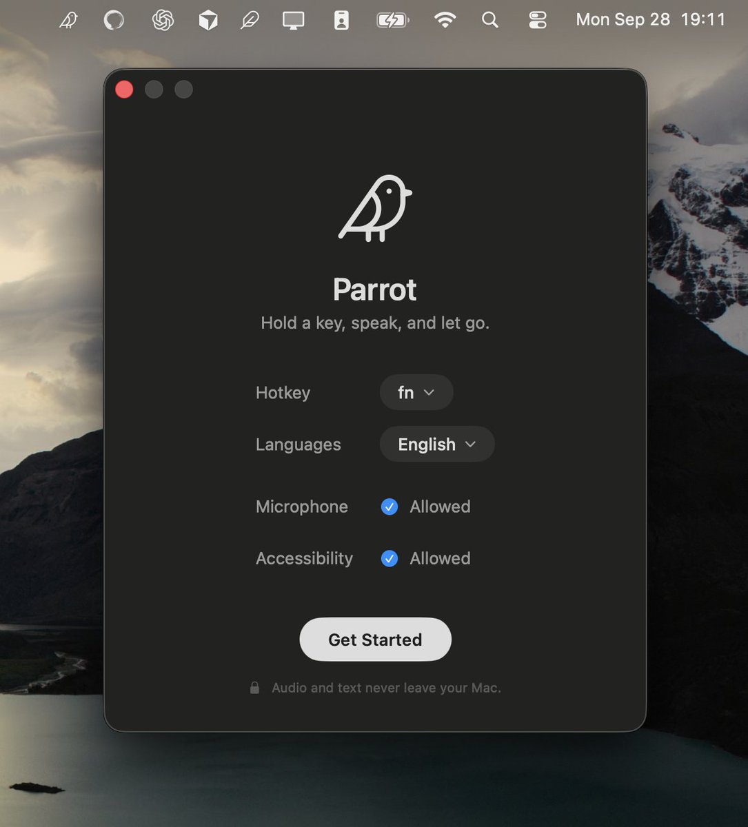 dremnik's tweet photo. a lot of you guys really loved parrot. 

and it's no wonder, bc why pay for wispr flow when it should be free?

thousands of you freed yourselves from that unnecessary subscription already.

thousands more deserve to do the same, and we are still a long ways from the general awakening that such software is now free and abundant.

so today, i'm releasing an app that even your grandmother could install. just drag it into your application folder.

this release also adds: 

- multilingual support: for all my global friends out there
- choose your hotkey: fn by default
- faster transcription: up to 20% faster now

as always, completely free. 

send to grandma. send to gramps.

let them all enjoy this new freedom from lame subscriptions.