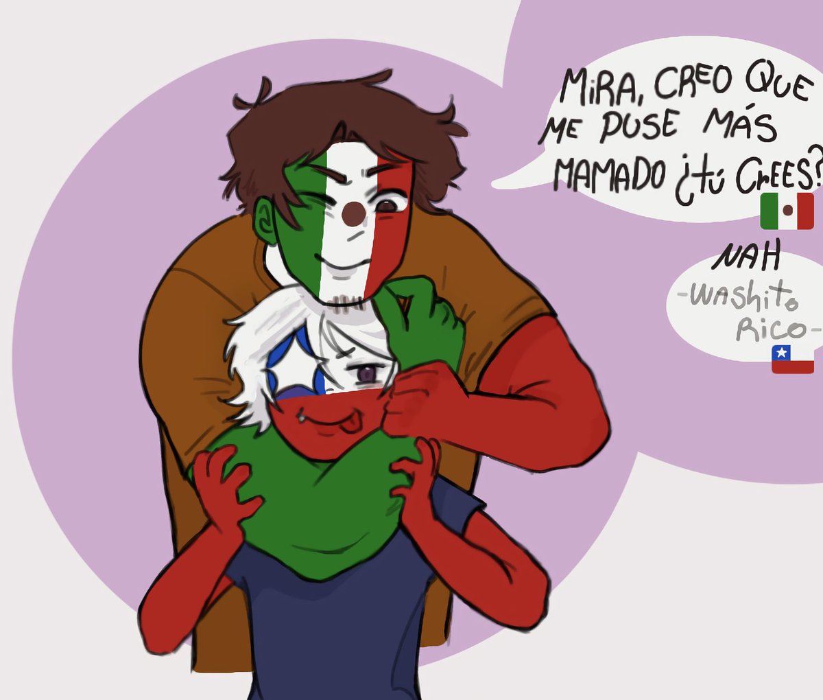 intip0hz's tweet photo. Los pololos 🇲🇽🇨🇱 

(Gracias por los 100 seguidores wn 😙)
#countryhumans #countryhumanschile #countryhumansmexico https://t.co/O8ozLoDwId