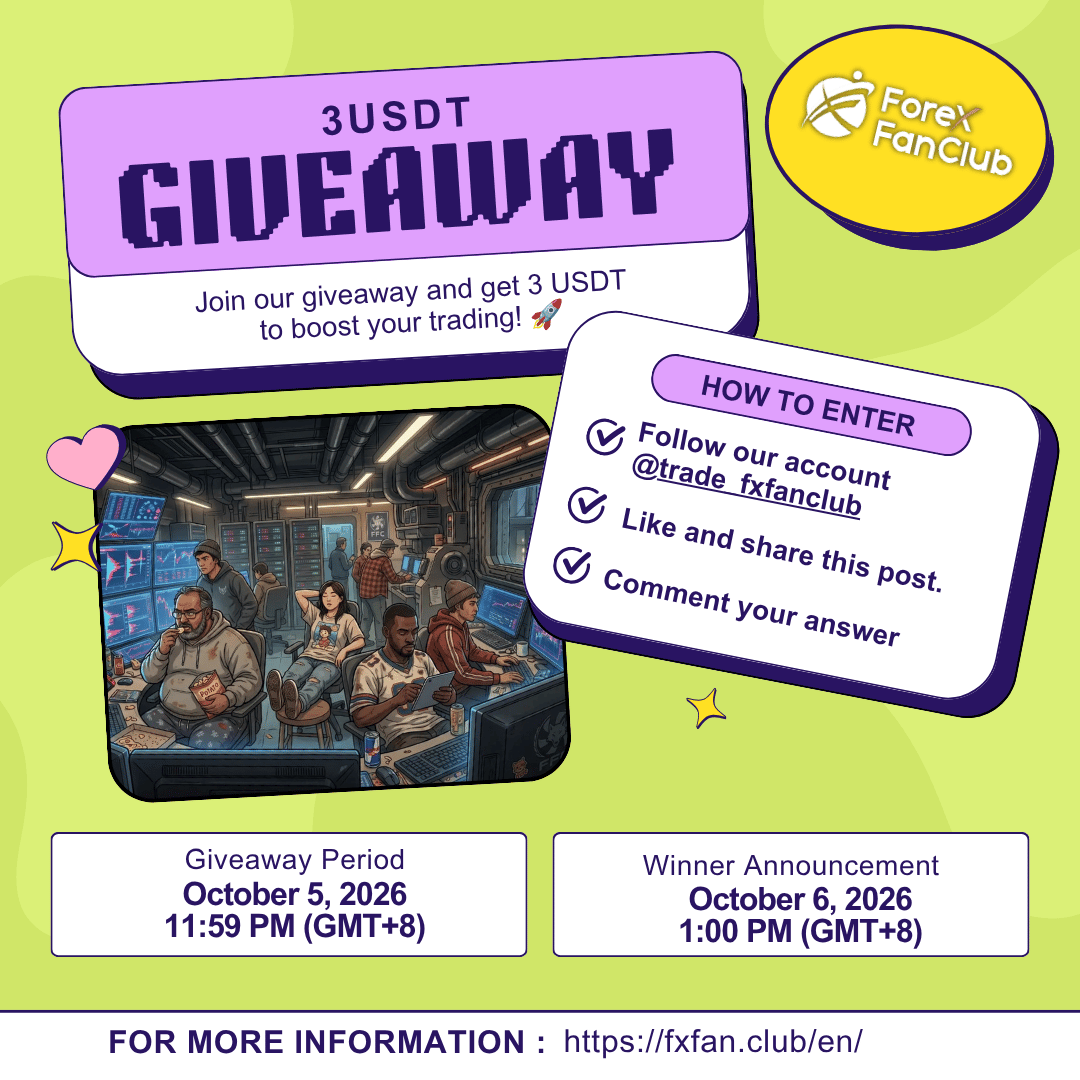 trade_fxfanclub's tweet photo. ✨ It's time for this week's giveaway ✨

10 lucky winners will receive 3 USDT💰🔥

How to enter:
❶ Follow our account @trade_fxfanclub

❷ RT (Share) this post
⚠️ Please ensure your account is set to public.

❸ Leave a comment answering: 
What is your favorite Forex FanClub dashboard or analysis tool that you can't live without for your daily market analysis?

📅 Campaign Period:
September 29, 2026, 1:00 PM – October 5, 2026, 11:59 PM (GMT+8)

🎖️ Winners announced:
October 6, 2026, 1:00 PM (GMT+8)

Prizes (3USDT) for Giveaway will be distributed via the Polygon network.
We do not support BEP20 or other networks. Please ensure you have a compatible wallet address ready before participating✨

Have you all completed your Forex FanClub registration yet?
Real-time AI market sentiment, broker rebate comparisons, and trading calculators, all in one dashboard.

There are so many incredibly useful features here! Be sure to check it out right here: https://t.co/pUikkwTWGO

If you have any questions, feel free to ask us anytime!

#Giveaway #USDT #CryptoGiveaway #Forex #Trading #Airdrop #ForexFanClub