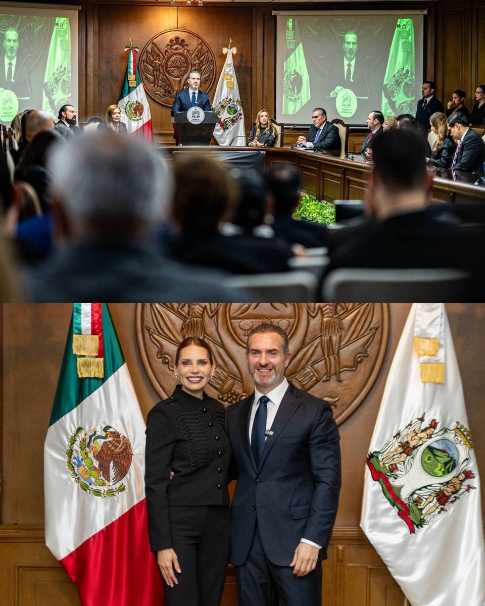 mtygob's tweet photo. Monterrey sigue avanzando.

Durante la Sesión Solemne de Cabildo, nuestro Alcalde, Adrián de la Garza, compartió los avances de trabajo en seguridad, movilidad, obra pública, servicios y desarrollo social.

#AquíSeResuelve https://t.co/y7L5rKRWbf