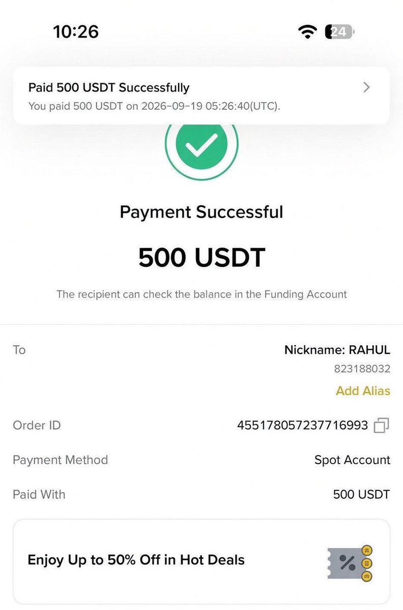 mr_nirajkumar07's tweet photo. Sent $500 to new UID 823188032, 1086812243, 962624301 and 1115941883

 🔥RT and Follow me

I will send $500 to 5 more people today 🤑

Comment your Binance UID or wallet address below 👇 https://t.co/FmVMMKUS9c