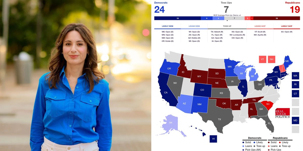 IAPolls2022's tweet photo. RCP moves Texas Governor towards Democrats 

TX GOV: 🔴 Lean R → 🟡 Toss up https://t.co/J1ob99i95B