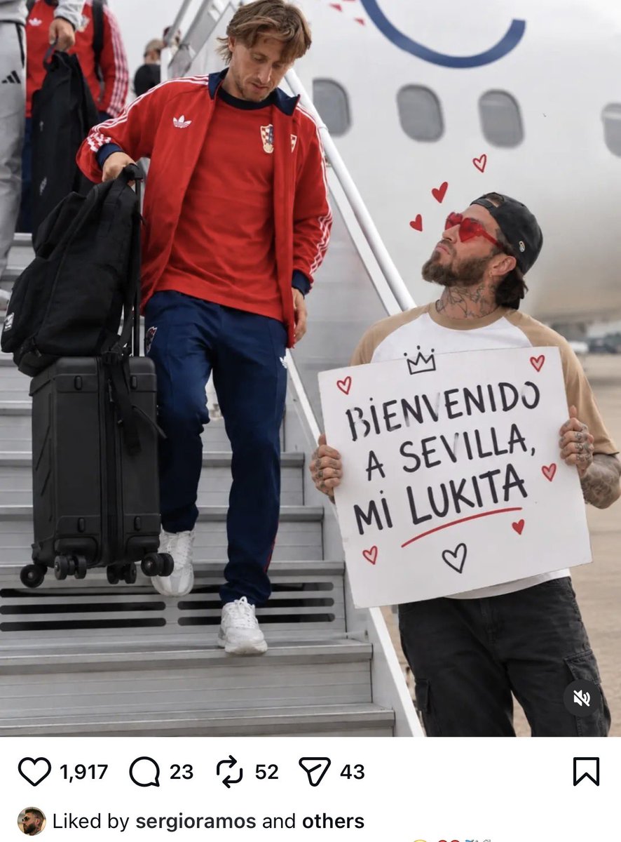 a9314406's tweet photo. i’m struggling to find the words for how genuinely ridiculous this is, like the level of affection that sergio still has for luka is so insane, the fact that this comes up on his algorithm and that he’s so unabashedly liking it, they’re so in love #lukamos https://t.co/f7qh4xGLwN