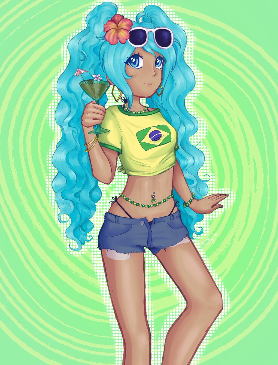 sillymillyx3's tweet photo. brazilian miku :3
#fanart https://t.co/uGP19mcJGx