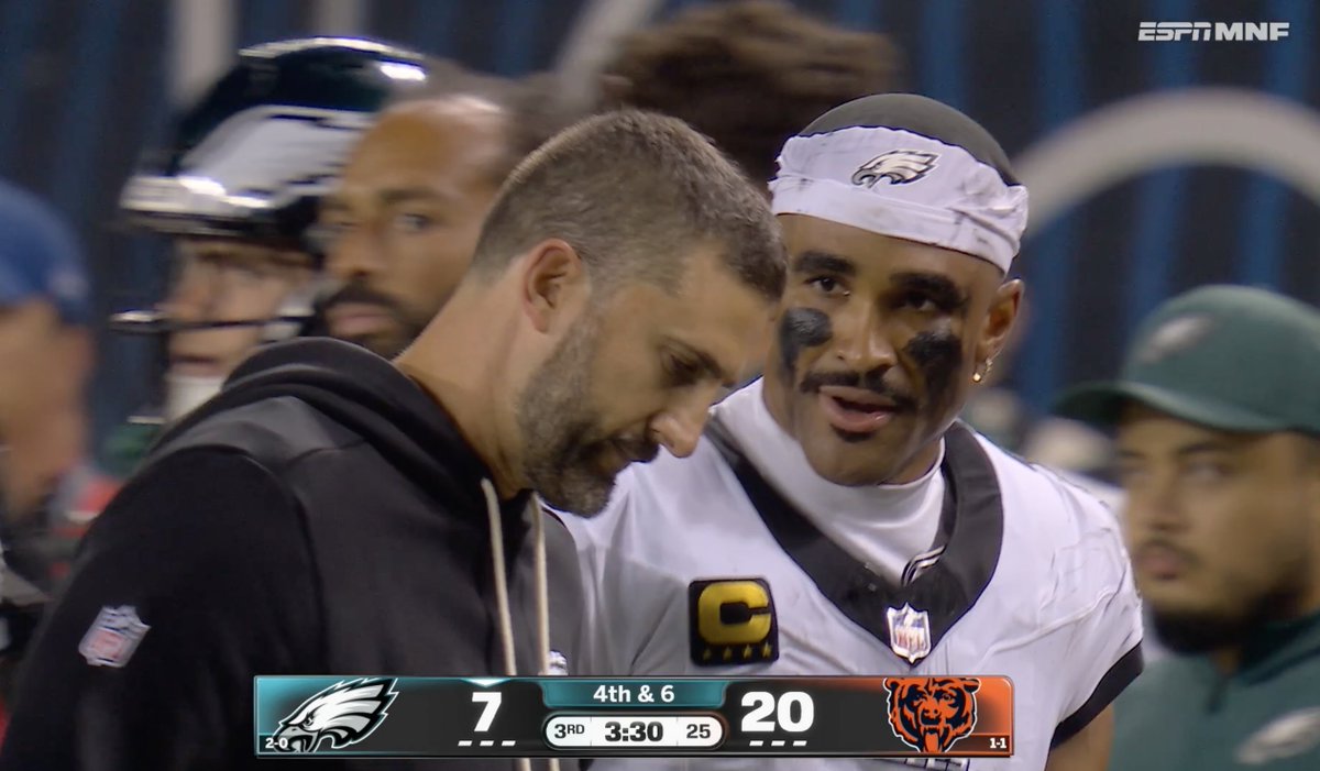 PHLY_Sports's tweet photo. Jalen has had it with Nick Sirianni tonight https://t.co/kwwkrsYdUS