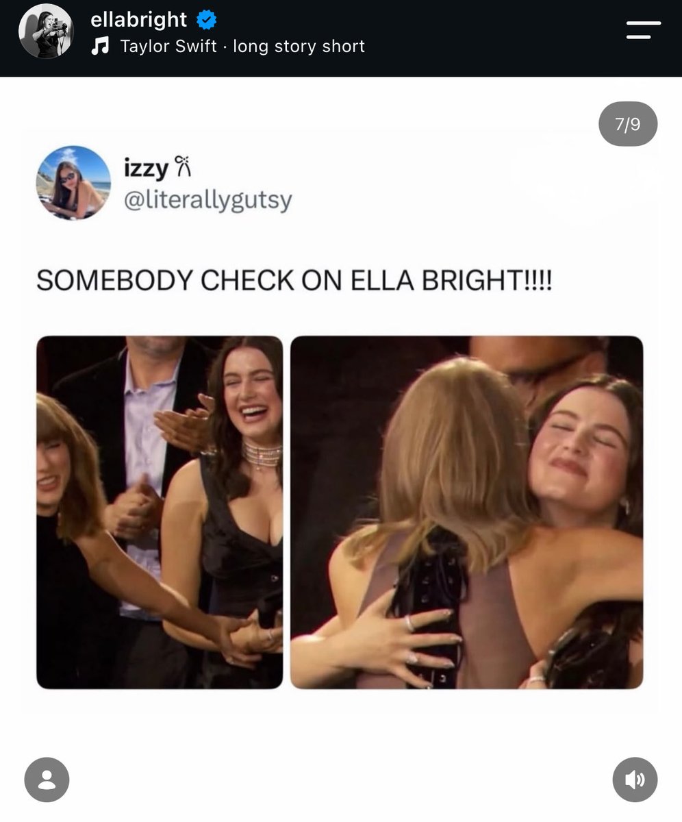 TSUpdating's tweet photo. Ella Bright shared a photo of her at the 1989 Tour in her latest IG post and used Taylor Swift’s “long story short” 🥹 https://t.co/iB3OynPrp0