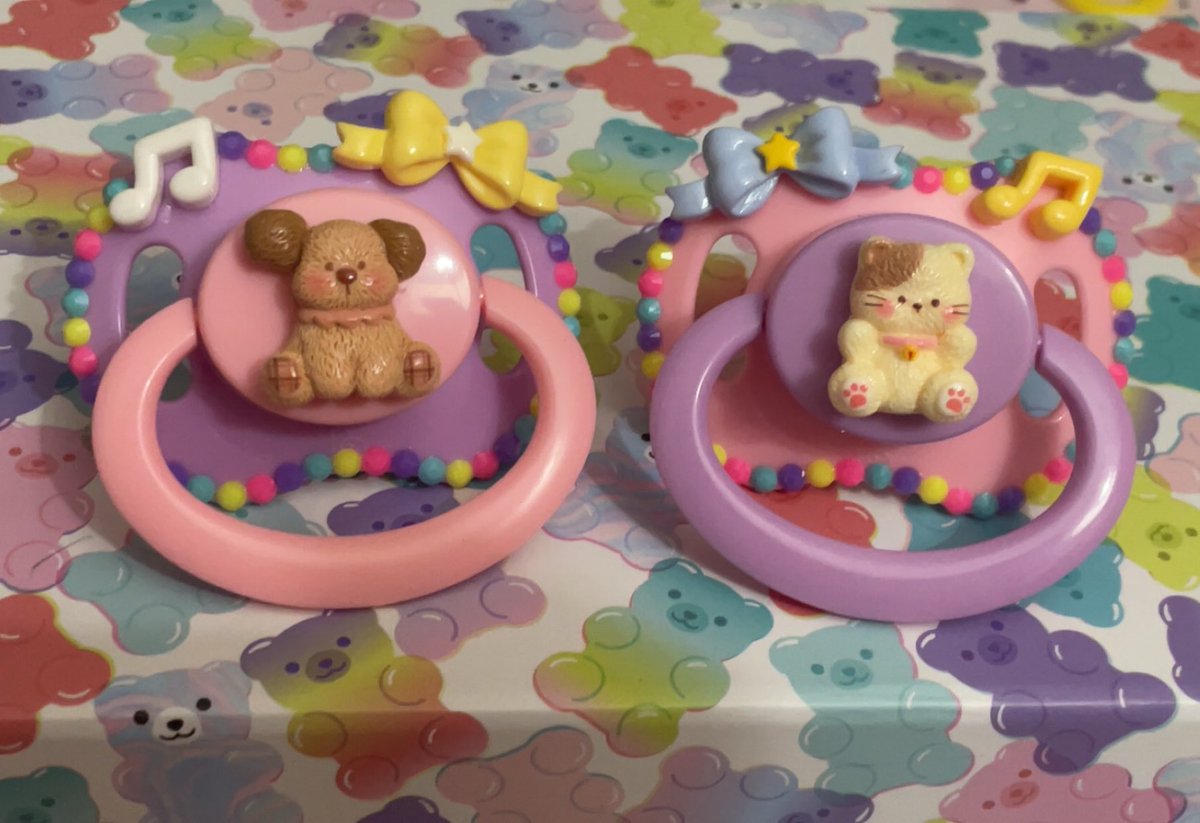 PinkSheepPacis's tweet photo. Matching puppy &amp; kitty set, handles are blank for customization https://t.co/uGC2didiVp