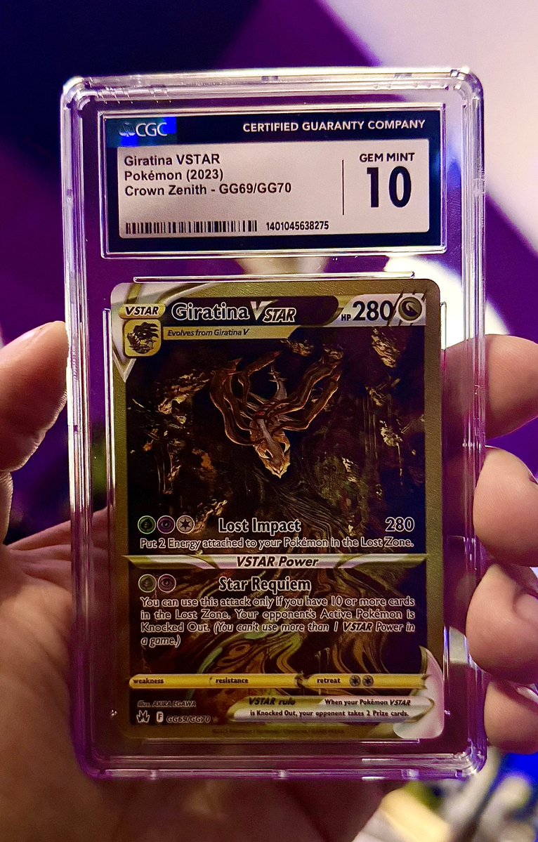 HeatOmega's tweet photo. Look what came back bb 😎

#Pokémon #cgc #giratina #vstar https://t.co/0iCSwbYUOB
