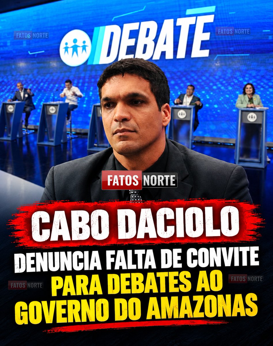 Fatosnorte's tweet photo. Segundo #Daciolo, a equipe entrou em contato com os responsáveis pelos #debates para questionar a ausência. O #candidato também afirmou que ficou de fora de outros encontros realizados.
“Simplesmente, eles alegam o fato da questão de não termos deputado federal”, declarou. https://t.co/mtq5NFF4Tq