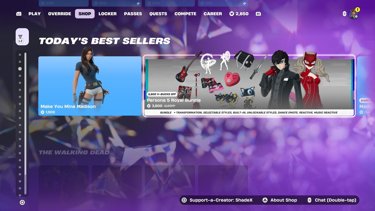 BreckinMathias's tweet photo. So far the Persona 5 bundle has been in best sellers everyday since it released so yeah more Persona skins are inevitable :) https://t.co/jEGgvDqSOy