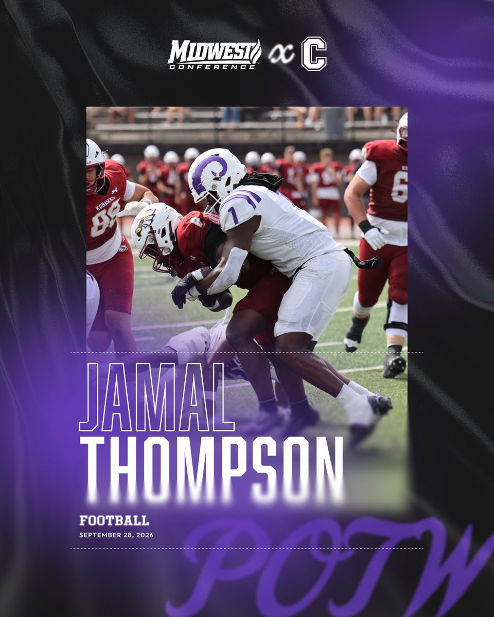 CornellRamsFB's tweet photo. Congratulations to Jamal Thompson on being named conference Defensive Player of the Week.  GO RAMS!! https://t.co/ExzPTgbGSI