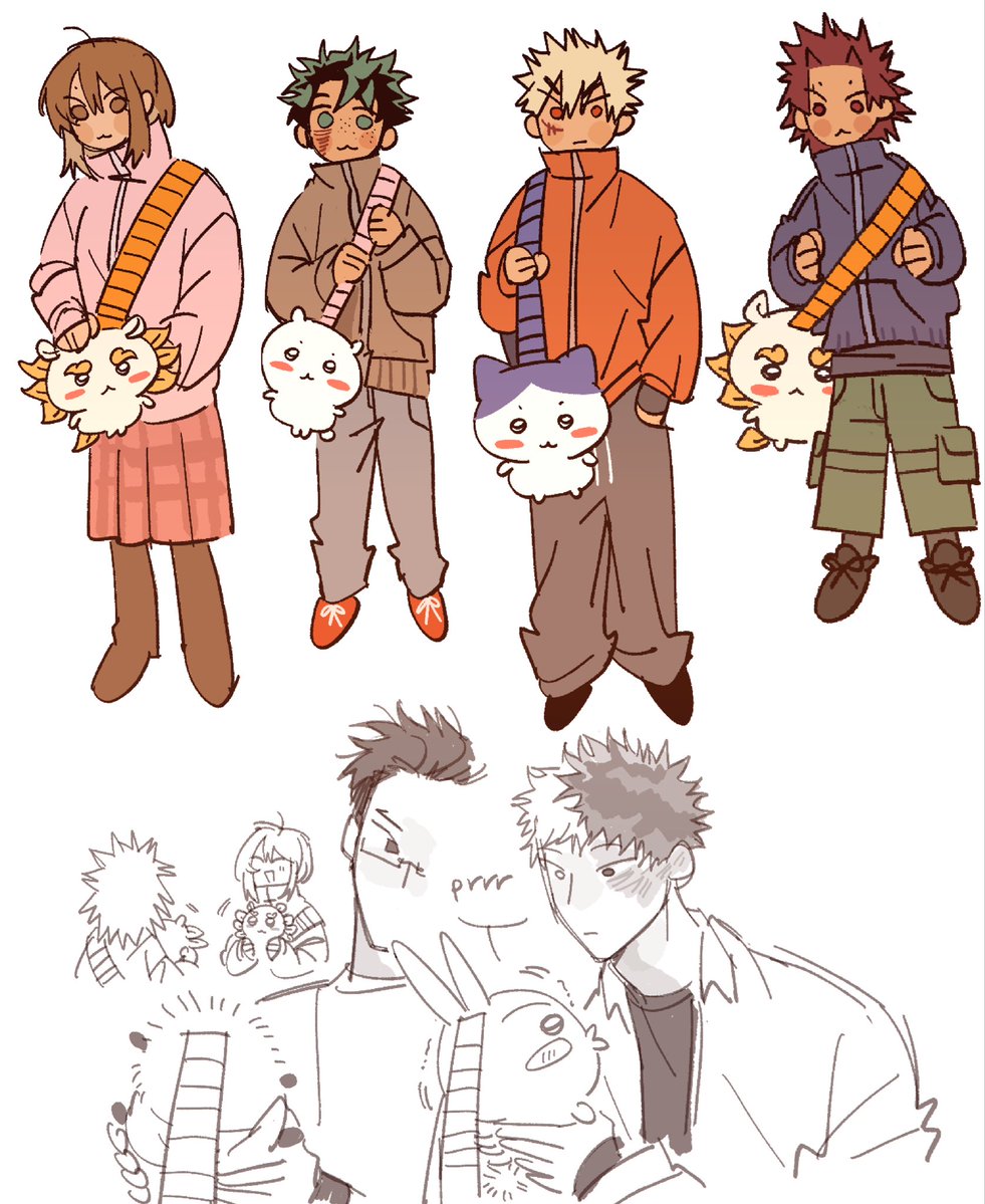 boxlimee's tweet photo. Chiikawa and mha https://t.co/TyAFd05WnI