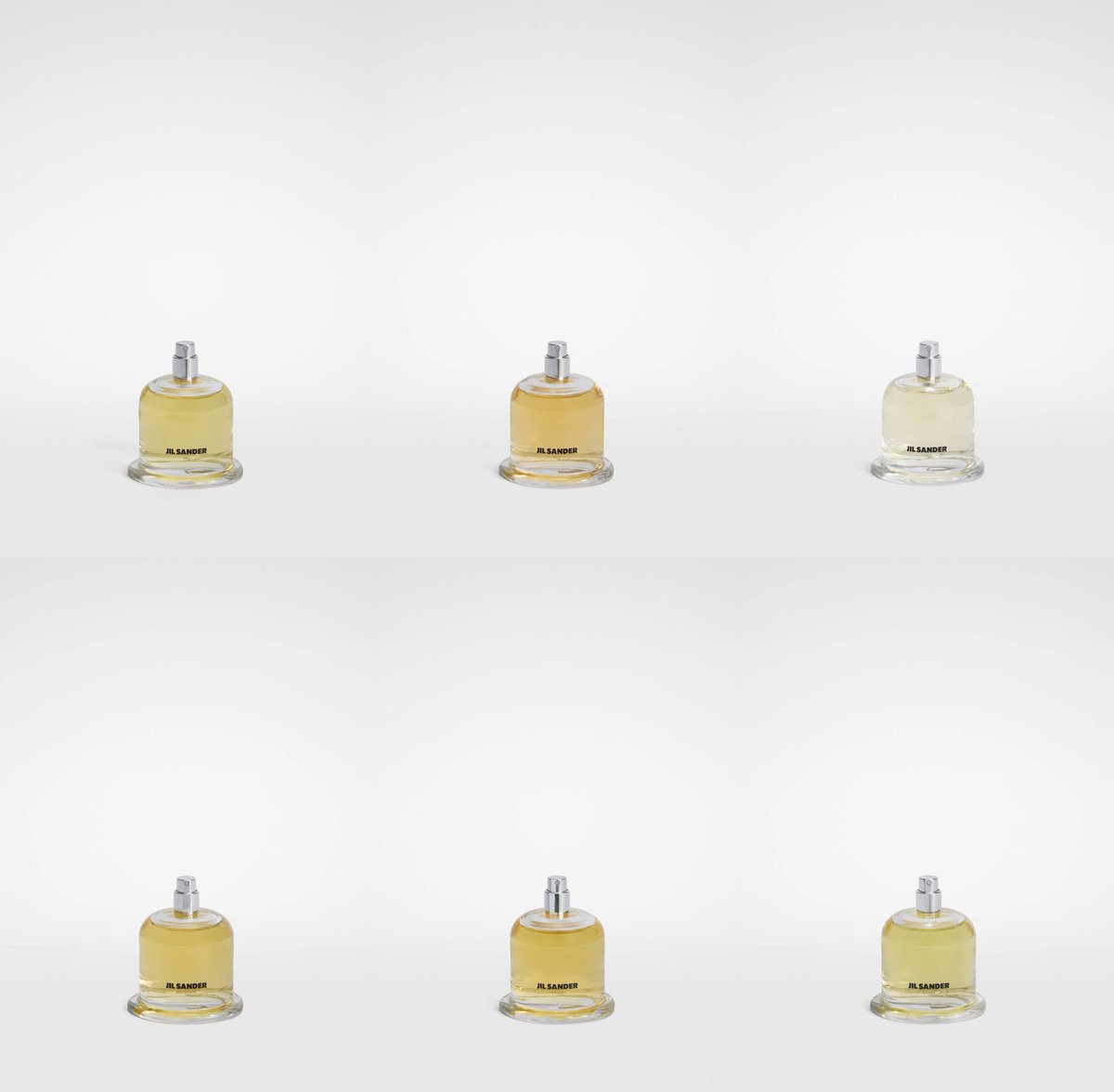 semiperfumer's tweet photo. 【ジル サンダー（JIL SANDER）】フレグランスコレクション「OLFACTORY SERIES 1」からシンプルさと複雑さのあいだにあるつながりをさらに探求する6つの新たなオードパルファムを追加

魅惑の香料アルデヒドをすべての香りに配合し、主要な天然成分に鮮やかな輪郭を与えるシリーズ

●ジル サンダー シソ オードパルファム
香調：ウッディ グリーン
早朝の散歩は、世界を新たな視点で見せてくれる。ほろ苦くネオングリーンを思わせる鮮烈な印象。
オーストラリア産サンダルウッド / キーライム / ジュニパーベリー(CO₂抽出)

●ジル サンダー リリー オードパルファム
香調：フローラル ホワイトフラワー
暖かなフィレンツェの夜、ふと漂ってきた魅惑的な香りに心を奪われる。
ユリ / ジャスミンサンバック(CO₂抽出) / ベトナム産ベンゾイン / アップサイクルサイプレス

●ジル サンダー ソルト オードパルファム
香調：アンバリー ウォータリー
水の流動性、あるいは水中で感じられる無重力感。肌の上で結晶された塩、そして海面にきらめく光。
アンバー ウォータリーノート / アップサイクカルダモン / バニラ(CO₂抽出) / フランス産ラベンダー

●ジル サンダー マホガニー オードパルファム
香調：ウッディ レザリー
熱帯雨林に満ちる圧倒的なエネルギーを閉じ込めた香り。
アップサイクルシダーウッド / インド産シプリオール / ジンジャー(CO₂抽出) / マホガニーノート

●ジル サンダー セサミ オードパルファム
香調：ウッディ グルマン
黒ごまアイスクリームを初めて味わった瞬間。
黒ゴマ / カカオシェルアップサイクルベース / オークウッド(CO₂抽出) / アメリカ産シダーウッド

●ジル サンダー バニラ オードパルファム
香調：アンバリー レザリー
キャッチーなメロディーやラブソング。ムードあふれるサウンドスケープさながらに香り立つフレグランスから、バニラに秘められた二面性があらわに。
アップサイクルシダーウッド / バニラ(CO₂抽出) / スペイン産ラブダナム

ジル サンダー ブティックでは先行で販売済み
11月4日発売
100mL ¥ 43,780
