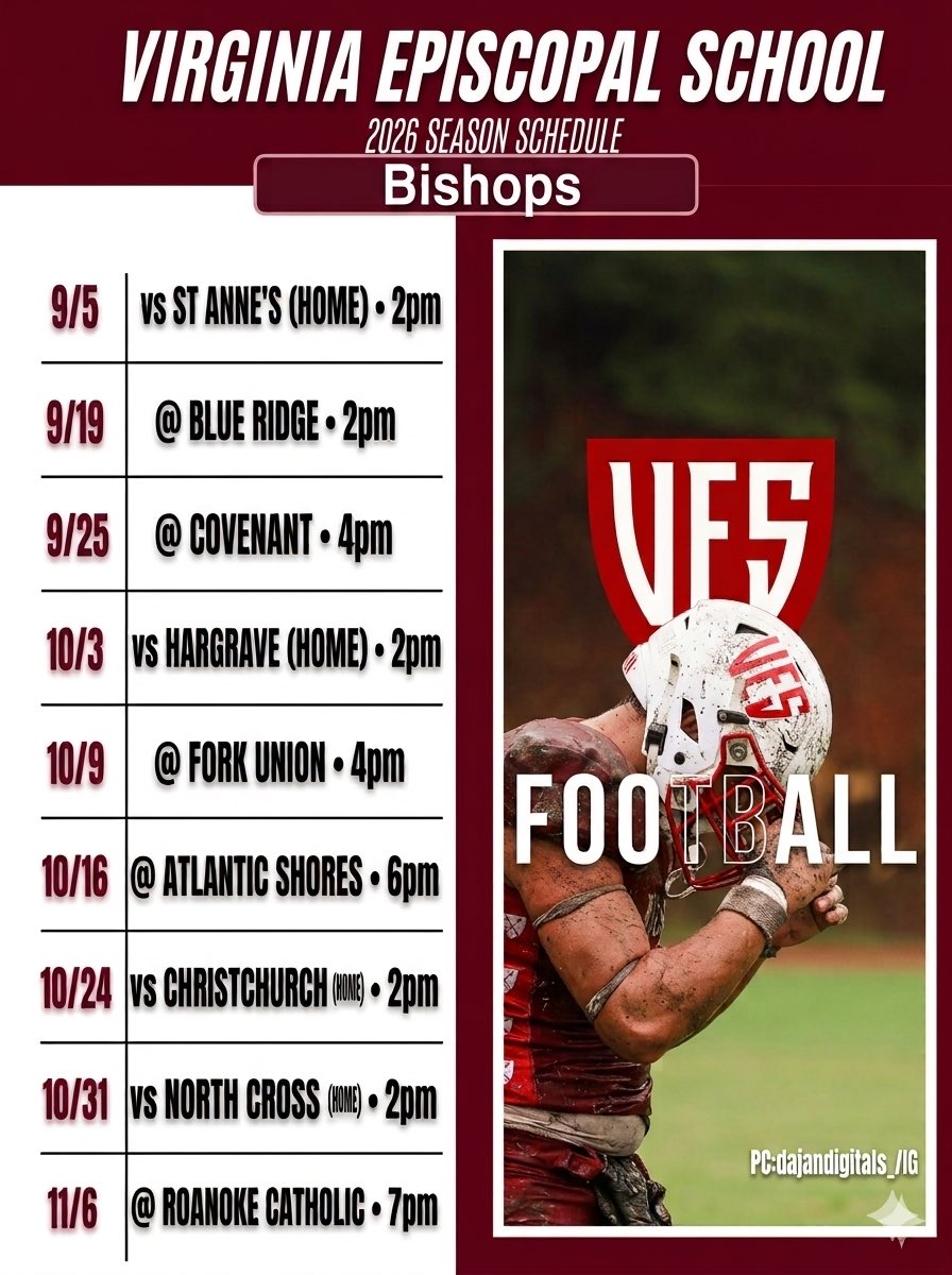Tank_Blanken's tweet photo. VES 2026 schedule @Tos93 @56ways @CoachBlake41 @Coach_C_Scott @CoachColemanFB @Br0ckMcCullough @bradytnix @NCSA_Football https://t.co/0vjMLrUZyy