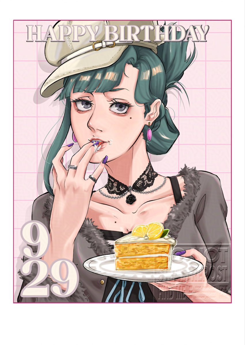 az_bajigoer's tweet photo. [[9.29 BIRTHDAY POST 🎂 🎂🍰🎉🎉]]

Happy Birthday, Rienna!!! 🎉🎉🥳🥳🎁🎁
She looks happy to eat that lemon birthday cake 🎂 

#bajig_oc #ocsbase https://t.co/7JgDfglkN7