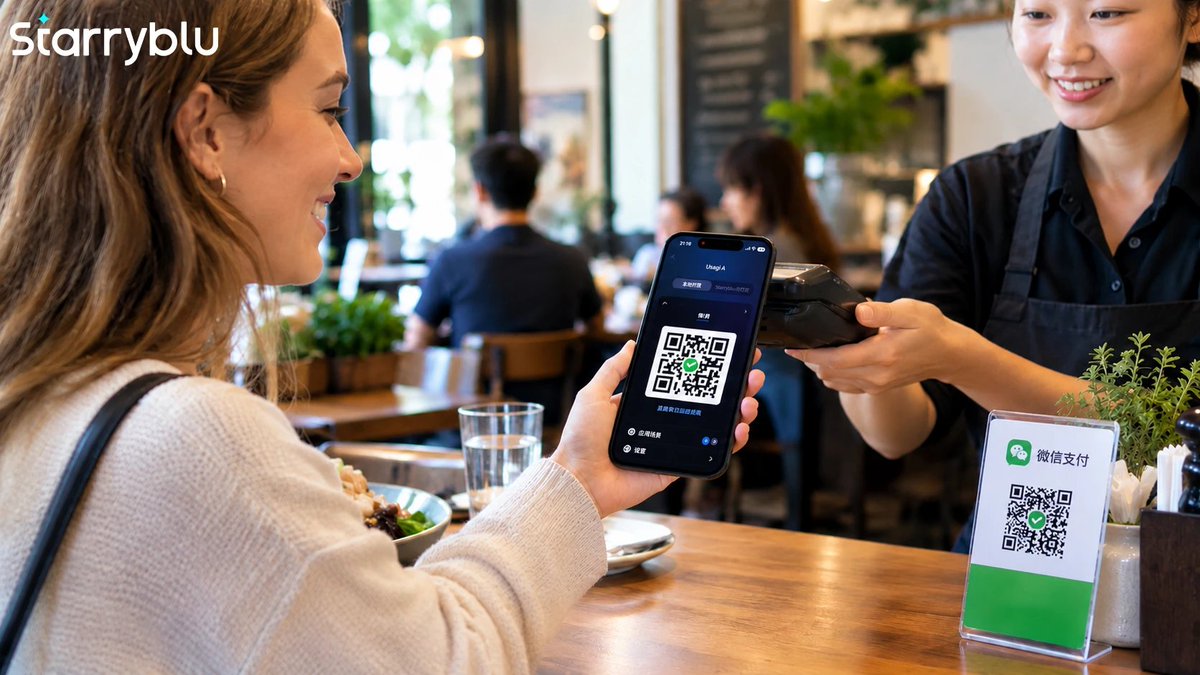 StarONET001's tweet photo. Starryblu unlocks Weixin Pay offline payments for visitors physically in China, simply show your code for merchants to scan, you may get random savings on each spend.

Use MWQK002 at sign‑up for a S$60 cash voucher. Grab it: https://t.co/6yjR0Gy2py https://t.co/R7WjSVSYuT