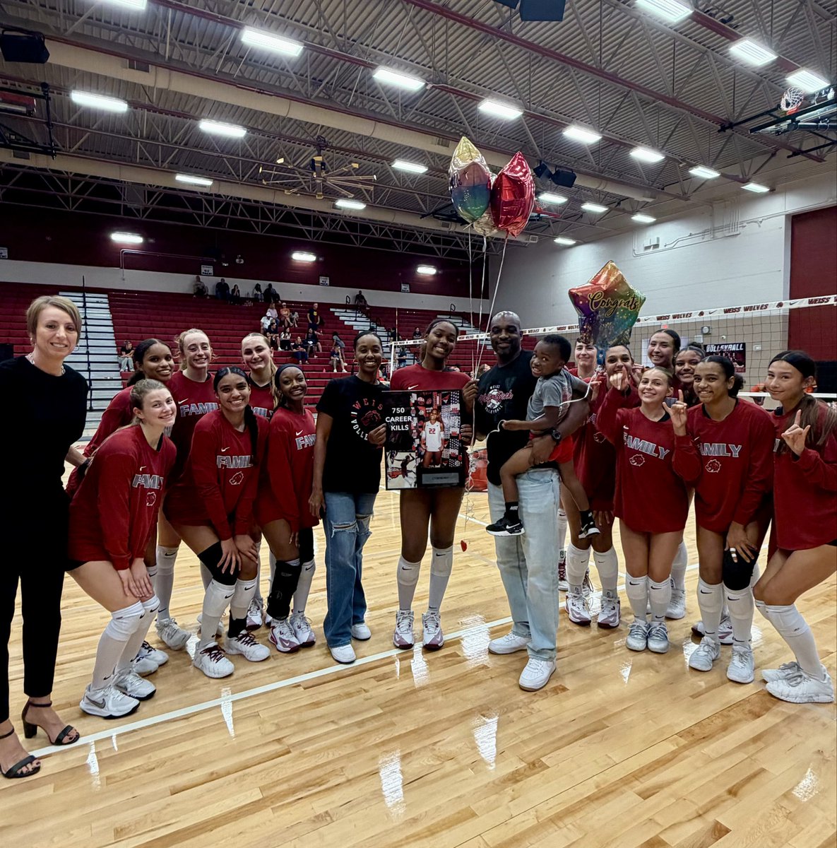 weissvolleyball's tweet photo. 🚨 Congrats to our Junior OH 👉 Deja Carroll on achieving the milestone of 750 Kills &amp; counting👏 Proud of 🫵#FAMILY‼️ 🐺🏐🔥#EarnedNotGiven #BeTheOneWolfpack #TheStandard @Weiss_ABC @PfISDAthletics @varsity_news @VypeATX @var_austin @PDTexas @texasvbi  👏👏👏 https://t.co/DkK3EtNM55
