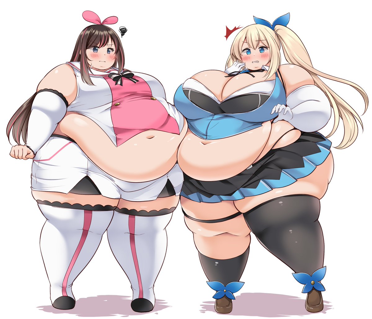 kurocazenosora's tweet photo. 肉の日イラスト。
大きく成長して帰ってきました。
突然大きくなったことに困惑するアカリちゃんと
肉のつき方に不服を感じるアイちゃん。 https://t.co/4uoyisXEA1