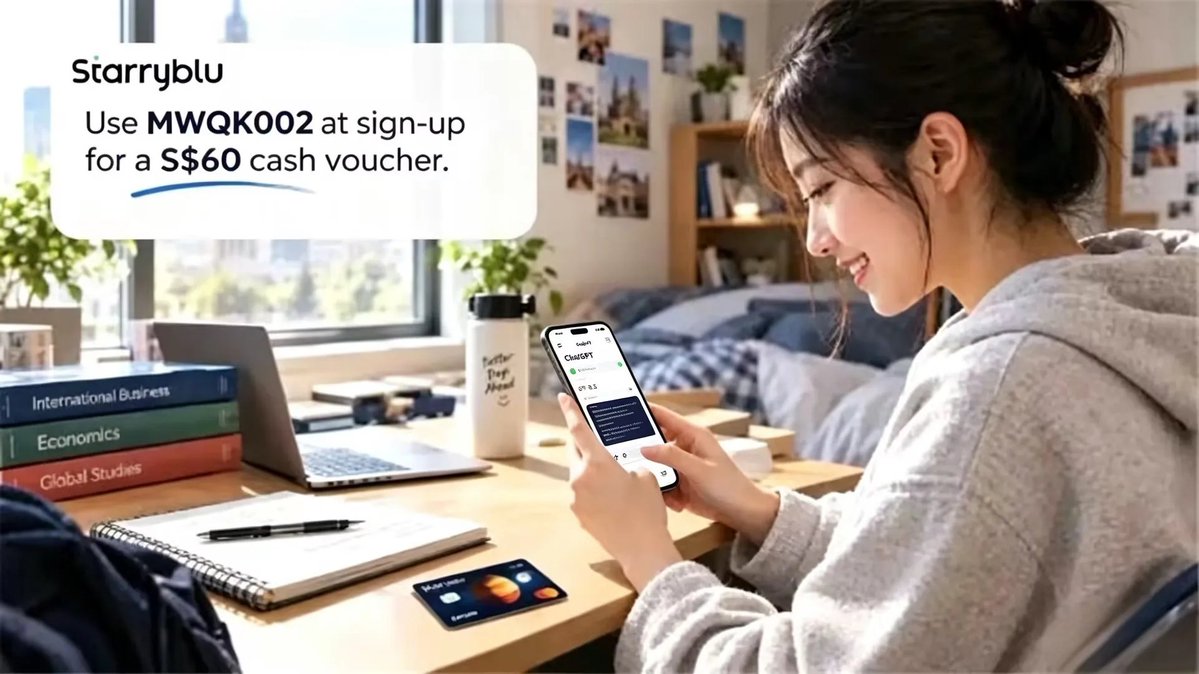 StarONET001's tweet photo. Subscribe to GPT, Claude &amp; More AI Tools With One Card.

Subscribing to GPT, Claude and other AI tools means managing  cards. One Starryblu official‑BIN card lets  pay for AI software subscriptions.

Use MWQK002 at sign‑up for a S$60 cash voucher. Grab it: https://t.co/6yjR0GyAf6 https://t.co/MN1SfhVP5I