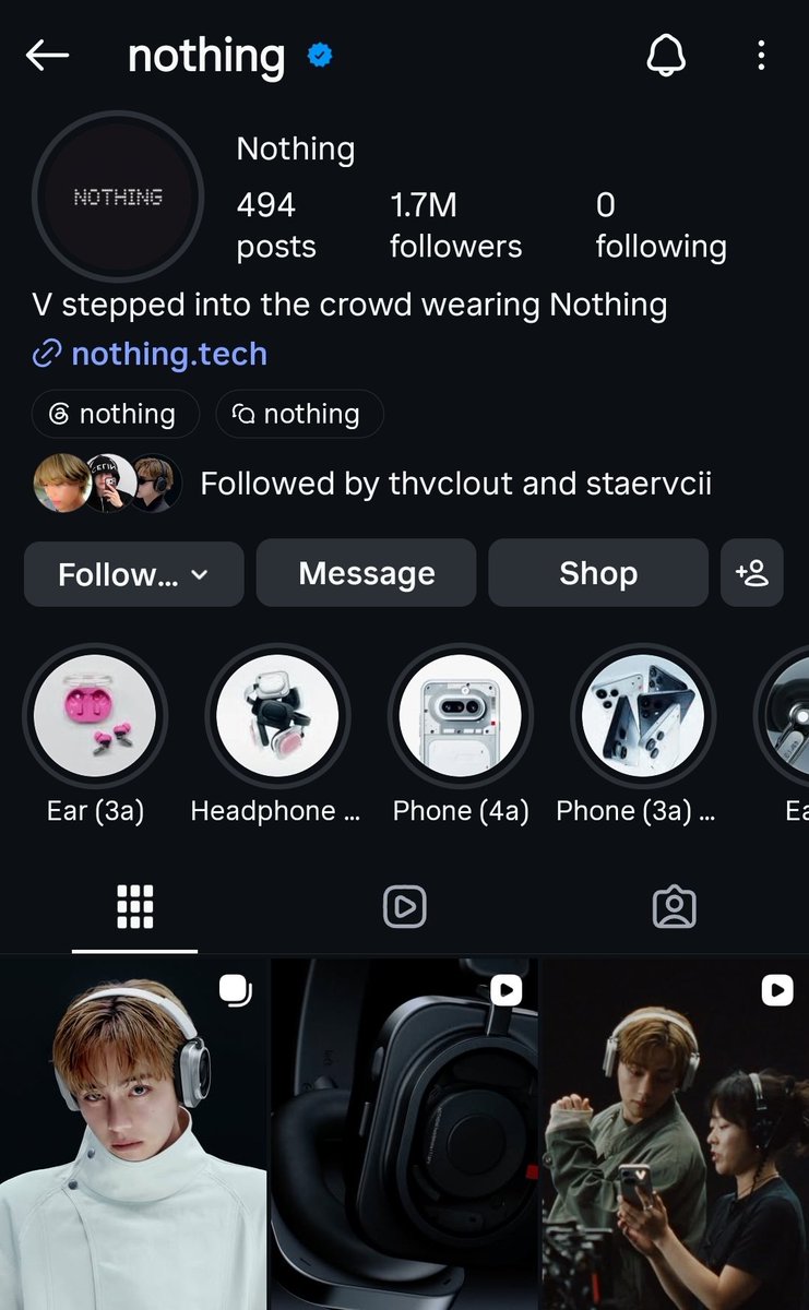 Taeger_Vear's tweet photo. When Taehyung is involved, NOTHING turns into everything.

NOTHING GLOBAL AMBASSADOR V 
TAEHYUNG FOR NOTHING 
#TAEHYUNGxNOTHING 
#VxNOTHING https://t.co/5z0tboRLmA