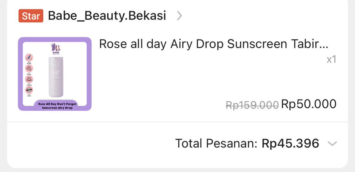 kdyedit's tweet photo. @shyvinnes kak aku ada rose all day, bener2 baru dipakai 1 pump karna aku kira dia sunscreen spray ternyata bukan jadilah gk kepake😭

30k aja kak https://t.co/3qG6xhgyNy