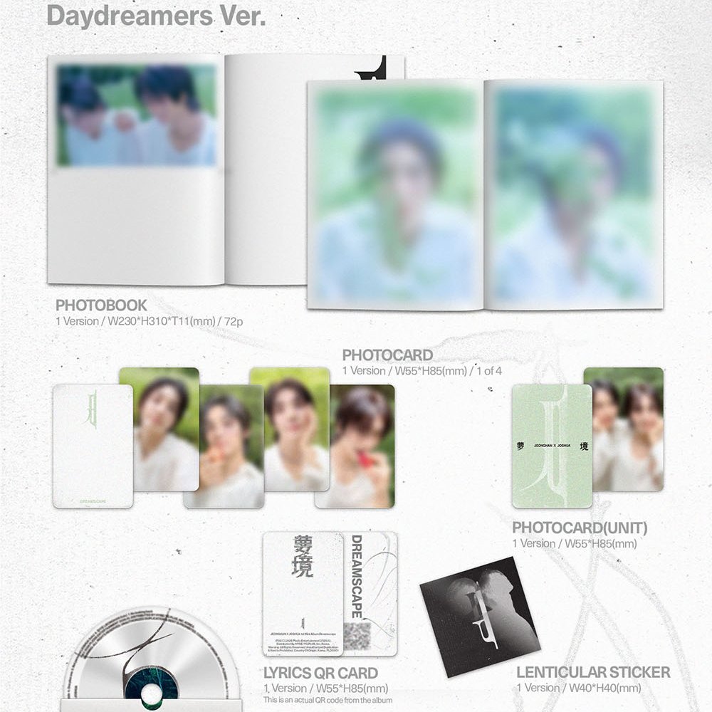 Vpoca_us's tweet photo. [SEVENTEEN] JEONGHAN X JOSHUA - 1st Mini Album ‘DREAMSCAPE’

✔️Daydreamers Ver. / Dreamchasers Ver.
◦ PHOTOBOOK
◦ PHOTOCARD
◦ PHOTOCARD (UNIT)
◦ LYRICS QR CARD
◦ LENTICULAR STICKER
◦ CD ENVELOPE / CD-R
◦ TRACING PAPER POSTER
◦ MINI PHOTOBOOK

📍 https://t.co/PVyvwSezck https://t.co/Nov4ctpP1G