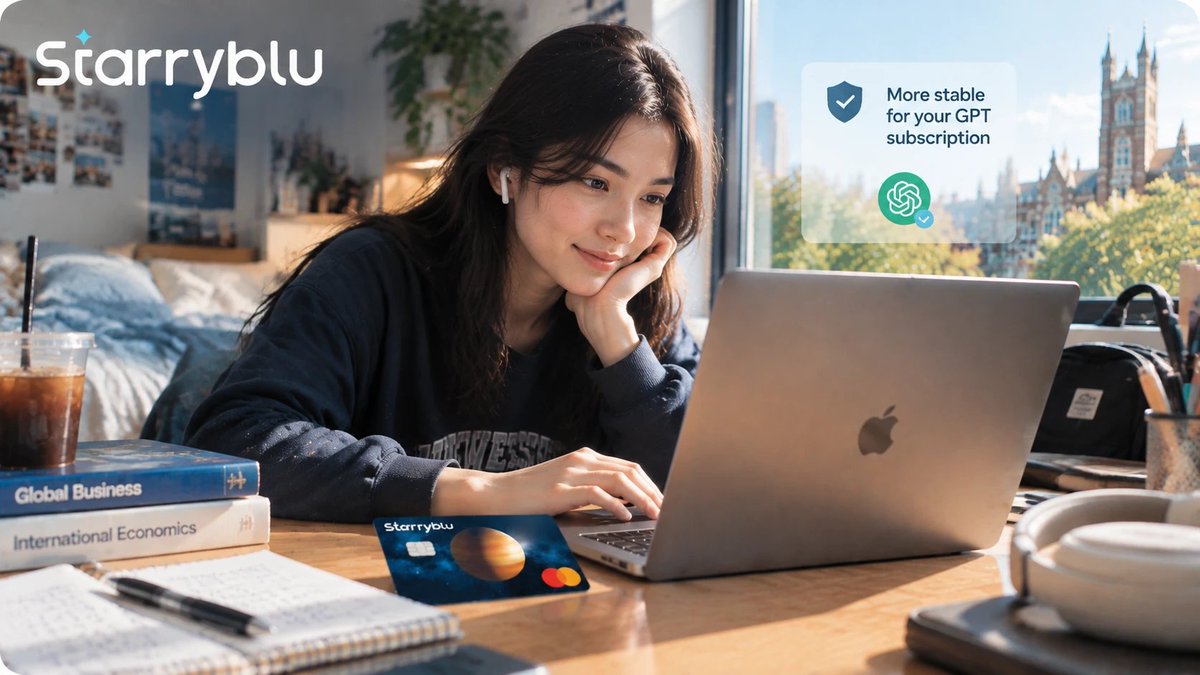 StarONET001's tweet photo. Many temporary virtual cards stop working for GPT auto‑renewal next month. 

Starryblu officially‑issued debit card based on global card network guarantees long‑term stable subscription deduction.

Use MWQK002 at sign‑up for a S$60 cash voucher. Grab it: https://t.co/6yjR0Gy2py https://t.co/8Yp8VWxzmp