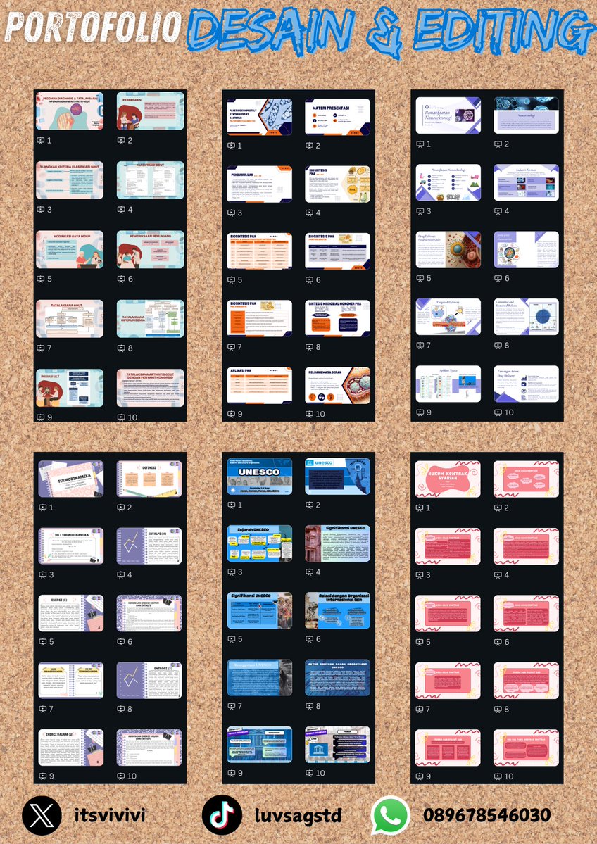 itsvivivi's tweet photo. Open joki PPT ✨
untuk seminar, skripsi, tugas, dll (template bisa request)

1,5k /slide, jika sudah ada materi 🤗
Bisa langsung chat ke nomer WA ini: https://t.co/M82CTMBfh7

#jokitugas #jokippt #jokidesain #zonauang #jokimurah https://t.co/lI3tdOKuLc