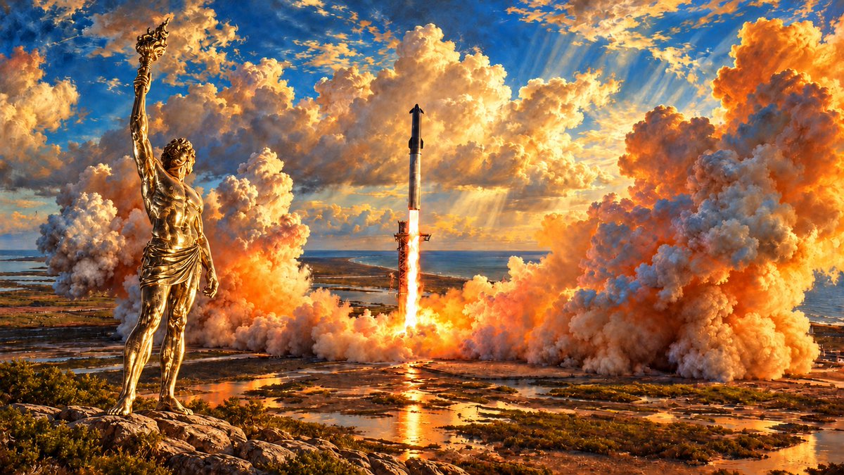 iam_smx's tweet photo. Prometheus and Starship: Flame of the Future https://t.co/gFJHBUgghl