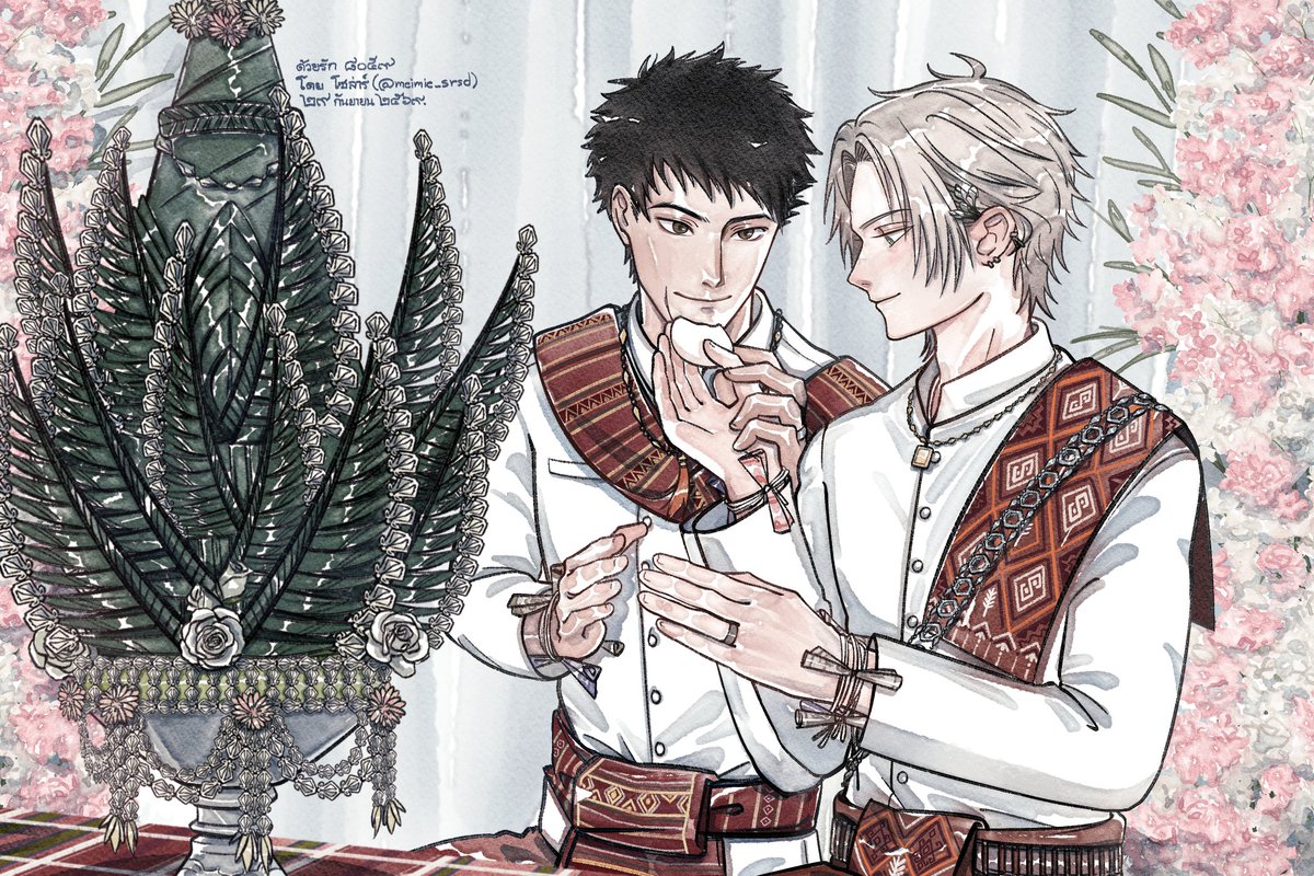 meimie_srsd's tweet photo. วาดกิ๊บอะเวย์สำหรับไปงานโอนลี่เสร็จแล้วค่า ผมรับบทออร์แกไนซ์งานแต่ง เสกทุกอย่างตั้งแต่ช่วงบ่ายเมื่อวาน เสร็จตอนตีสี่(เพราะต้องส่งปริ้นต์แล้ว)🥴 ตั้งใจวาดมากๆอยากเห็นยามะโกคุผูกแขนป้อนไข่แบบไทยอีสานบ้าง แต่ทำไปไม่ถึง 20 ใบนะคะ คิดว่าคนคงไม่เยอะ แวะมาถืกซองงานแต่งได้ค่า ฮิ้วว🥳💙❤️ https://t.co/qezkLfUF5c