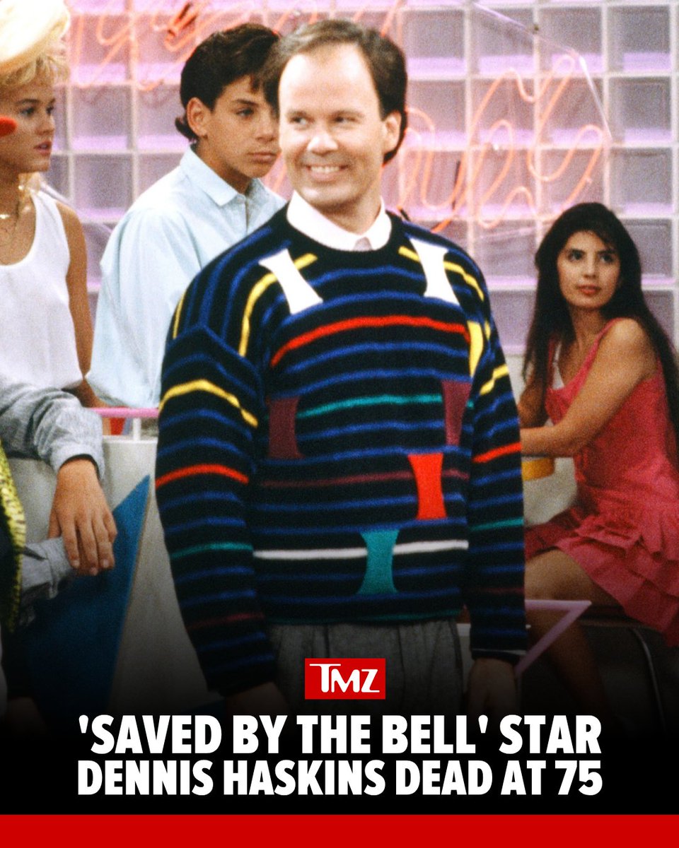 TMZ's tweet photo. Dennis Haskins, best known for playing Principal Richard Belding on "Saved by the Bell," has died at 75 💔🙏 https://t.co/MXzGD47eNL https://t.co/Z0HchdFjvY