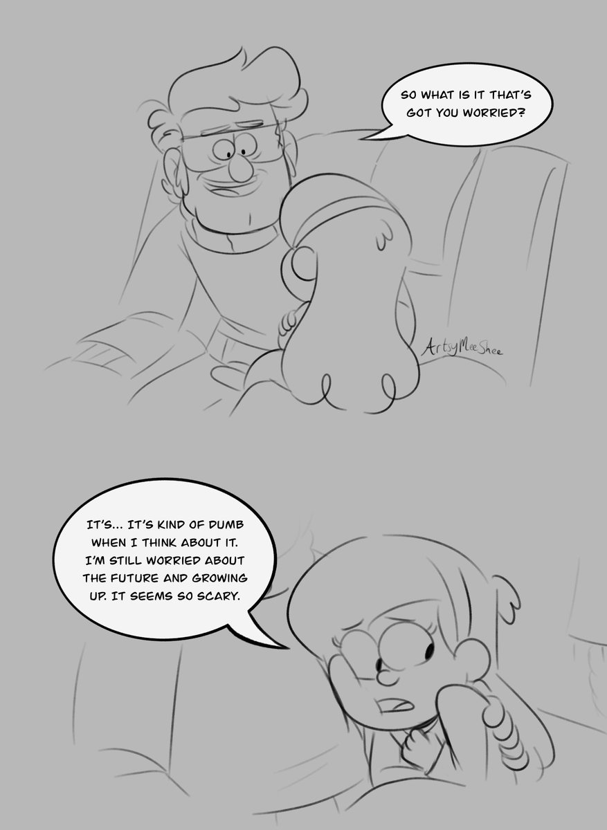 artsymeeshee's tweet photo. I don't think I posted this here. I’ve wanted to do something centered around them both worrying over the future, albeit with different reasons. Plus, I think they both have a special way to make each other feel better. (1/3)
#GravityFalls #gravityfallsfanart https://t.co/EaPM5GCxEY