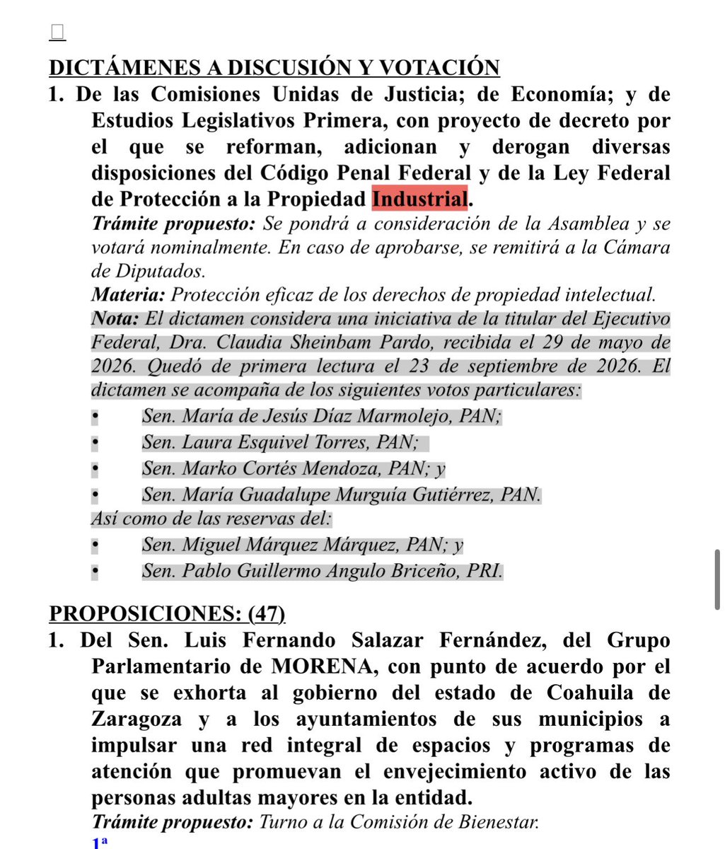 LauraBruges's tweet photo. ⚠️Mañana se discute la #LeyAntimemes 🤡 en el Pleno
SIGUE VIGENTE el veneno☠️ para los creadores de contenido, moneros, caricaturistas y periodistas aunque los opinadores y "expertos" digan lo contrario del artículo 403 Bis.
El dictamen de las Comisiones Unidas de Justicia; de Economía; y de Estudios Legislativos Primera, con proyecto de decreto por el que se reforman, adicionan y derogan diversas disposiciones del Código Penal Federal y de la Ley Federal de Protección a la Propiedad Industrial