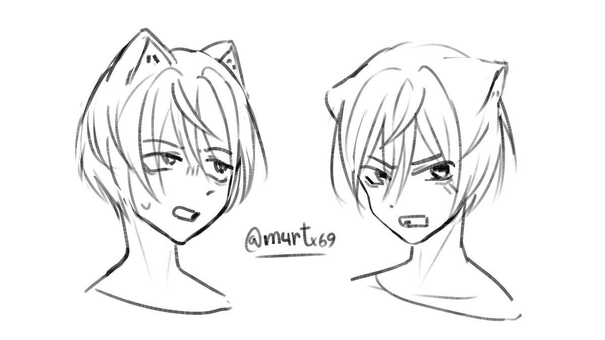 m4rtx69's tweet photo. quick sketches #OC #originalcharcter #創作 https://t.co/dueDtdNLOI