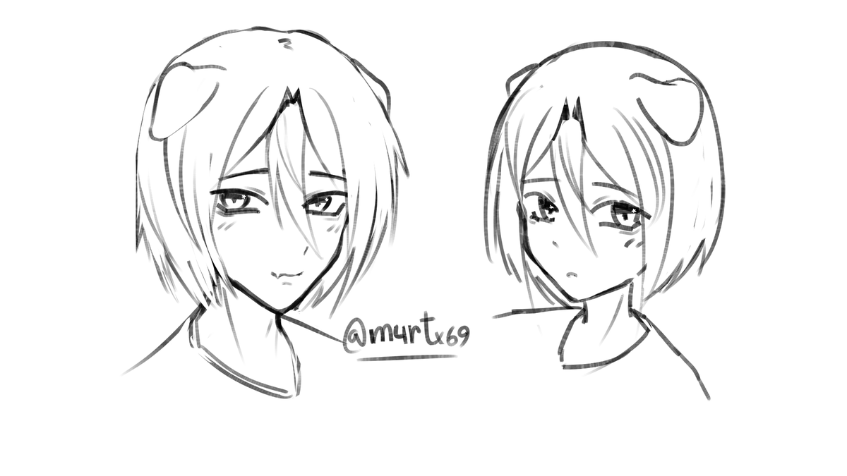 m4rtx69's tweet photo. quick sketches #OC #originalcharcter #創作 https://t.co/dueDtdNLOI