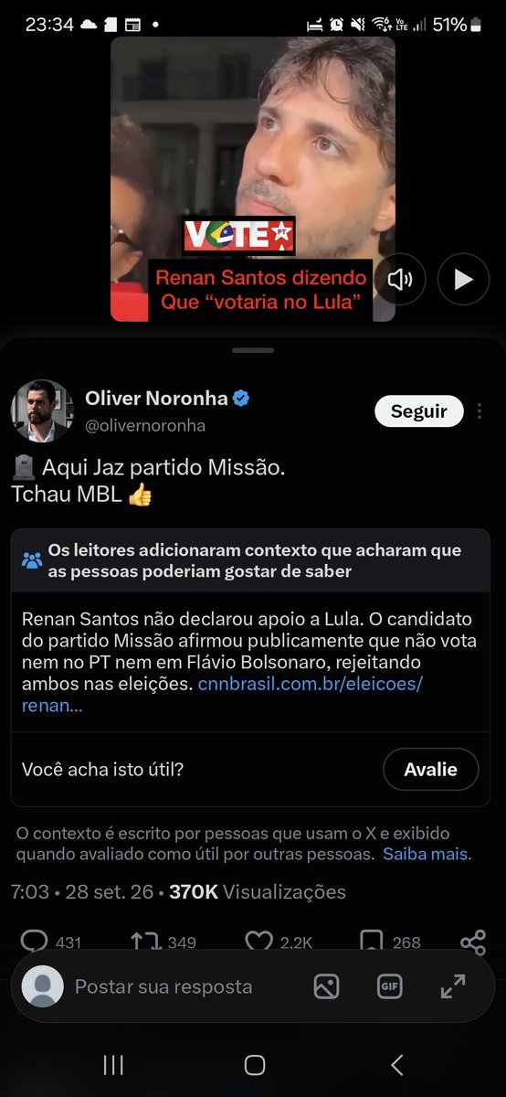 CellGamesBest's tweet photo. @olivernoronha Tu acha que alguem chama o proprio candidato de burro? Não tem capacidade de entender que ele não vai votar nele?!?!?! https://t.co/6oLiiCjtwI